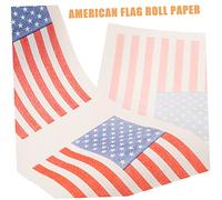 WRITWAA 4 Rolls American Flag Toilet Paper Ply Thick Decorative Napkins with Printed Pattern Soft Absorbent Tissue for Bathroom and Dining Use Creative Paper with No Crumbs Per Roll