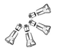 WRITWAA 4 Sets Tpms Tire Valve Stem Cap Auto Tire Valve Stem Cap Silver Aluminum Alloy Plastic Not Easy to Break Easy to Use Car Maintenance