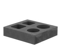 WRITWAA 4-Slot Graphite Ingot Mold Melting Gold Mold Lower Energy Consuming Thermal Conductivity for Test Analysis and Experiments