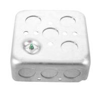 WRITWAA 4" Square Junction Box: Metal Outlet Box for Outlets -1 1/2" Deep, Raised Ground & Knockout, Standard US Junction Case for Conduit, Residential & Commercial Wiring