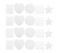 WRITWAA 40 Pcs Sublimation DIY Blank Aromatherapy Air Freshener Sheets Felt Hanging Scented Blanks for Car and Home, Heart Star Circle Square Rectangle Shapes, Odour Removal