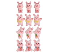 WRITWAA 40pcs Cartoon Pig Accessory Resin Pendant Diy Hairpin Props for Cute Charms and Pig Head Decor Keychain