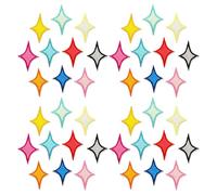 WRITWAA 40Pcs Embroidered Star Appliques Sew-On Mini Star Patches for Clothing and Hats, Colourful Decorative Iron-On Patches for DIY Crafting and Repairs
