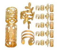 WRITWAA 40pcs Hair Clips for Braids and Extension Rings for Hair Alloy Material with DIY Design Easy to Use for Parties and Everyday Use for Women and Men