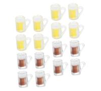WRITWAA 40PCS Mini Resin Beer Cups Creative Keychain Charms for DIY Crafts Unique Hawaiian Party Decorations Lightweight Bottle Keychain Hanging Accessories for Gifting and Outdoor