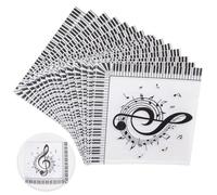 WRITWAA 40pcs Music Notes Paper Napkins Square Decorative Festive Absorbent Tissue for Birthday Holiday Celebration Party Supplies for Music Lovers