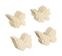 WRITWAA 40Pcs Natural Wood Butterfly Cutouts DIY Craft Painting Blanks Wooden Slices for Handcrafts Home Decor and Creative Art Projects