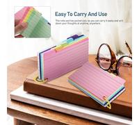 WRITWAA 450Pcs Multi-color Spiral Notepads with Binder Rings Lined Note Taking Cards for Study Learning Office School Compact Thick Paper Easy to Organize and Carry Random Color