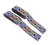 WRITWAA 4Cm Ethnic Style Jacquard Ribbon 2 Rolls Polyester Silk Embroidery Trim for Clothing DIY Craft Sewing Accessories