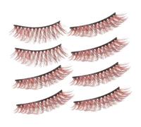 WRITWAA 4pairs Natural False Eyelashes Eyelure Lashes Pre Glued Decorative for Women