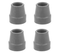 WRITWAA 4pcs 16mm Rubber Non-Slip Quad Cane Tips for Elderly Walking Sticks, Replacement Rubber Feet for Senior Mobility Support, Grey Cane Accessories
