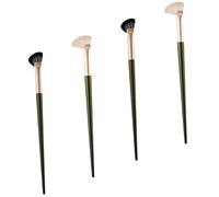WRITWAA 4Pcs Angled Nose Contour Brush Set Small Cosmetic Brushes for Highlighting Blending and Concealing for Makeup Artistry and Precision Nose Contouring