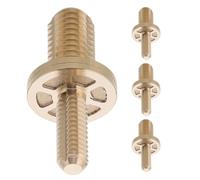 WRITWAA 4pcs Billiard Cue Extension Screws 1/2 Inch Precision Brass Pool Stick Connector with Tight Grip and Universal Joint for Competitive Matches and Diverse Playing Scenarios