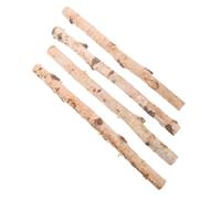 WRITWAA 4pcs Birch Wood Branches for Mantel Decor and DIY Projects, Rustic Farmhouse Style with Unique Wood Grain and Authentic Bark Textures, for Crafting and Lasting Beauty
