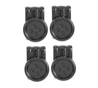 WRITWAA 4pcs Black Metal Movable No-sew Button Clips for Suspenders Pants Hats Mask Ear Loops Replacement Buckles for Jeans Buckle DIY Craft Repair