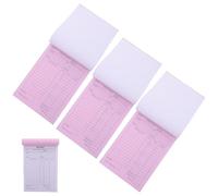 WRITWAA 4pcs Carbon Copy Order Receipt Book 2 Part Carbonless Duplicate Invoice Pad with Onepage Multiple Column Design for Retail Shops and Small Business Dispute Resolution