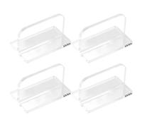 WRITWAA 4pcs Clear Acrylic Aquarium Lid Handles - No Drill Fish Tank Glass Canopy Handle - Stick On Aquarium Cover Pulls for Open Top Glass Acrylic Tanks