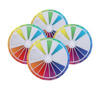 WRITWAA 4pcs Color Wheel Gradient Mixing Chart Paper Accurate Colour Learning Guide for Designers and Nail Artists with Exceptional Durability for Painting and Drawing
