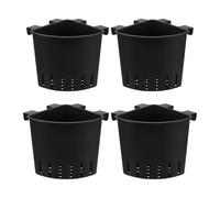 WRITWAA 4PCS Corner Fish Aquarium Planter: Hanging Corner Plant Holder for Fish Tank Hydroponic Decorations - Easy for Pothos Lucky Bamboo Arrangement, Black
