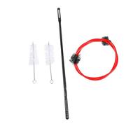 WRITWAA 4pcs Cornet Cleaning Kit Brush Set for Tubular Instruments with Red Nylon Brushes, Plastic Handle, Safe Scratch-free Interior Cleaning Tool for Cornet Maintenance and Care