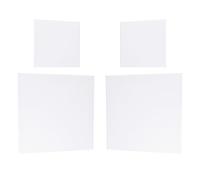 WRITWAA 4pcs Cotton Oil Painting Canvas Square Stretched Frames for Acrylic and Oil Paint Water-Resistant Breathable Panels for Artists and Beginners