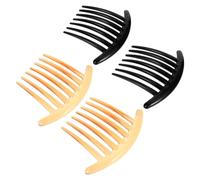 WRITWAA 4pcs Crescent Resin Wide Tooth Combs for Women Sturdy Long Tooth Hair Side Combs for Styling and Managing Hair Types, for Special Occasions and Daily Use