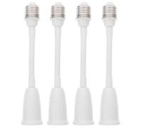 WRITWAA 4pcs E27 to E27 Flexible Light Bulb Socket Extender 7.8 Inch | Bendable Extension Adapter, Adjustable All Direction, Bulb Extension Converter, Heat Resistant Lamp Holder