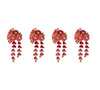 WRITWAA 4pcs Fabric Hairpin Fans Japanese Traditional Hairpin Hair Clips for Girls Fashion Hair Accessory