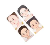 WRITWAA 4pcs Face Painting Practice Board for Washable Reusable Makeup Training with Realistic Facial Patterns Art Templates for Home and Kindergarten Activities