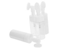 WRITWAA 4pcs Facial Cleansing Brush Set 100ml and 120ml White Bottles for Pore Deep Cleansing and Makeup Removal, Suitable for Daily Skincare Routine