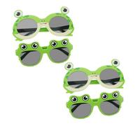WRITWAA 4pcs Frog Eyeglasses for Adults Fun Novelty Sunglasses with Playful for Birthday Parties Luau Celebrations and Summer Beach Photo Booth Props