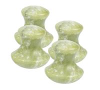WRITWAA 4pcs Green Jade Guasha Mushroom Set Jaw Tools for Face Neck and Eye Relaxation Durable Stone Facial Care Tools for Women