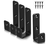 WRITWAA 4pcs Heavy Duty Black Iron Door Hooks with Rustproof Coating, Space-Saving Storage J Hook Organization Accessories for Bunk Bed Ladder and Wall Utility