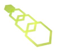 WRITWAA 4Pcs Hexagon Quilting Ruler Clear Acrylic Sewing Crafts Template for Patchwork Cutting Transparent Multi-Function Clothing Quilting Tool for DIY Sewing Projects and