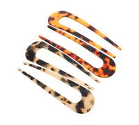 WRITWAA 4pcs Large u Shaped Hair Pins Tortoise Shell French Hairpins for Women Chignons Thick Hair u Shape and