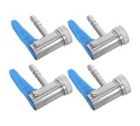 WRITWAA 4Pcs Locking Air Chuck Tire Inflator Adapter with Brass Clamp, 6Mm Mouse Tail Valve Connector for Car and Motorcycle Tire Inflation, Quick Connect No Leak Inflator Nozzle Tool