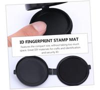 WRITWAA 4pcs Mini Black Fingerprint Ink Pads Quick-Drying Non-Toxic Identification Stamp Pads for Office School Law Enforcement Security Use