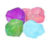 WRITWAA 4pcs Natural Crystal Electroplated Diffuser Stones for Fish Tank and Flower Pot Decoration Mixed Colour 3-5cm Vibrant Healing Crystals and Stones