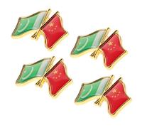 WRITWAA 4pcs Pakistan China Friendship Flag Pins Durable Metal Lapel Brooches for Clothes Hats Backpacks Meaningful Representing International Bonds