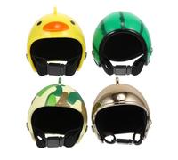 WRITWAA 4pcs Pet Chicken Helmet Plastic Protective Hat with Straps