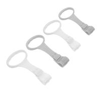 WRITWAA 4pcs Pull Up Rings Walking Assist Tools Nursery Cot Hanging Safety Stand Rings for Bed, Walking Assistant Handles in Gray and White