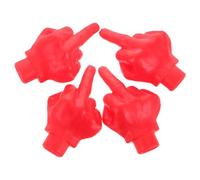 WRITWAA 4pcs Red Motorcycle and Bicycle Tire Valve Stem Caps Covers Funny Car Accessories Prank Valve Caps for Bikes and Suvs