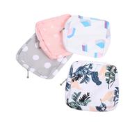 WRITWAA 4pcs Sanitary Napkin Storage Bag Delicate Period Pouch Portable Women Accessory Multi-Function Tampon Holder for Daily Use Convenient Sanitary Holder