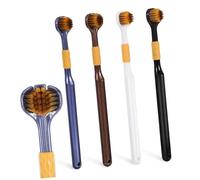 WRITWAA 4pcs Sided Toothbrush for Adults Soft Bristle Multi Face Toothbrush Travel Friendly Gentle Oral Care Brush