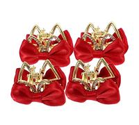 WRITWAA 4pcs Small Bow Hairpins Claw Clips for Girls Hair Accessories Bow Claw Clips for Thin Hair for School Party Occasions
