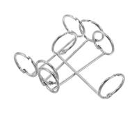 WRITWAA 4pcs Small Silver Metal Book Rings 3x25x83mm Detachable Iron Round Ring Binder Loops for Scrapbook, Photo Album, Flash Card Binder DIY Craft