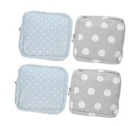 WRITWAA 4pcs Stylish Portable Sanitary Napkin Storage Bag Reusable Period Pouch for Women Discreet Organizer for Travel Office School Grey Green for Period Management
