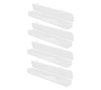 WRITWAA 4Pcs Transparent Paint Brush Cases Clear Pen Holders with Stable Lids Empty Pencil Boxes for Packaging Stationery Storage and Daily Use Organizer