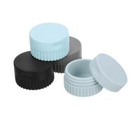 WRITWAA 4pcs Travel-Friendly Silicone Pill Case Portable Medicine Organizer Airtight Seal Vitamin Storage Jars