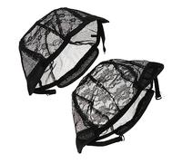 WRITWAA 4pcs u Shape Wig Hair Nets Hairnets for Bun Elastic Mesh Wig Cap Breathable Lace